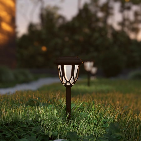 Flash Furniture Brown Tulip Design LED Solar Lights, PK 8 DN-SL114-8-BR-GG